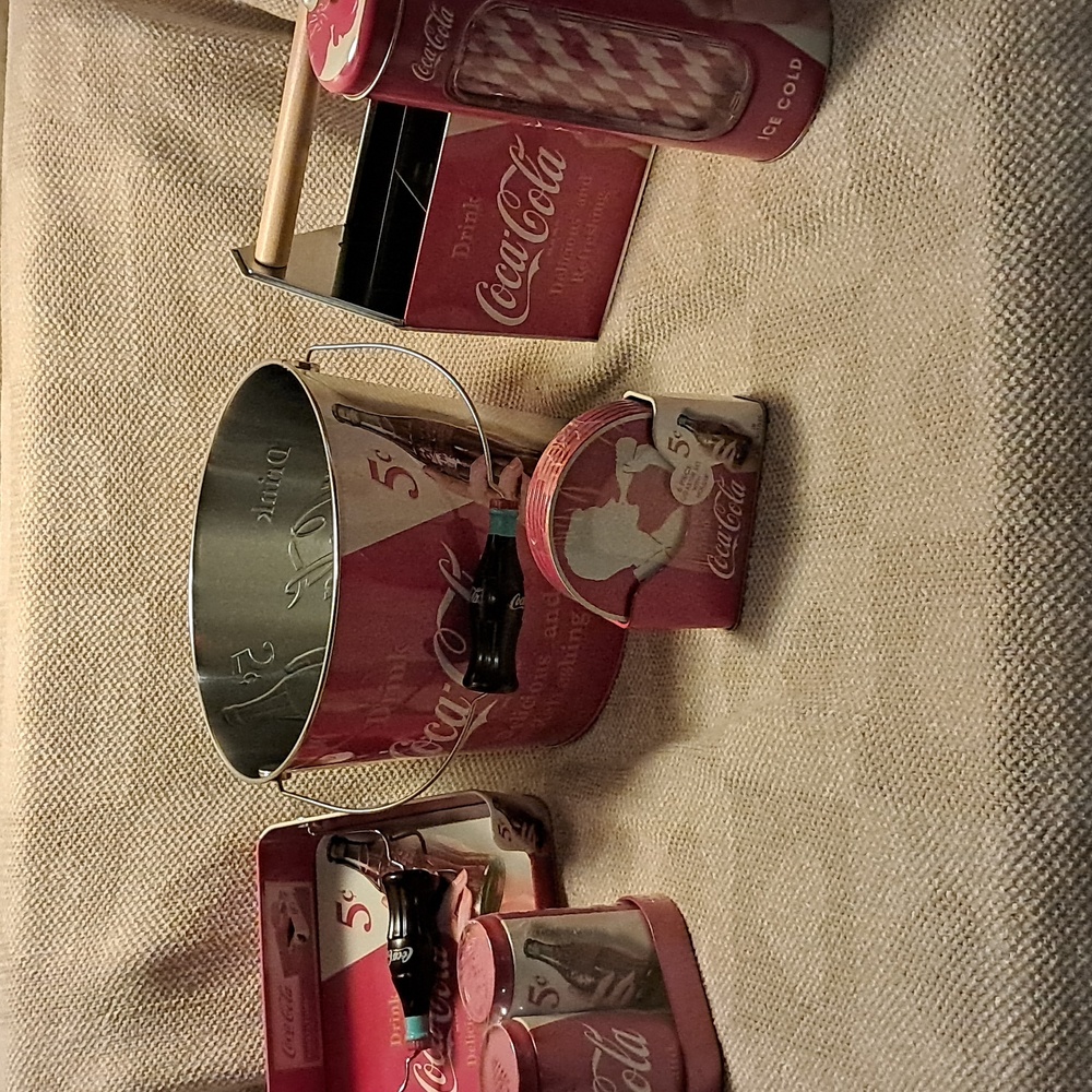 Coca-Cola Red and White Collectible Set